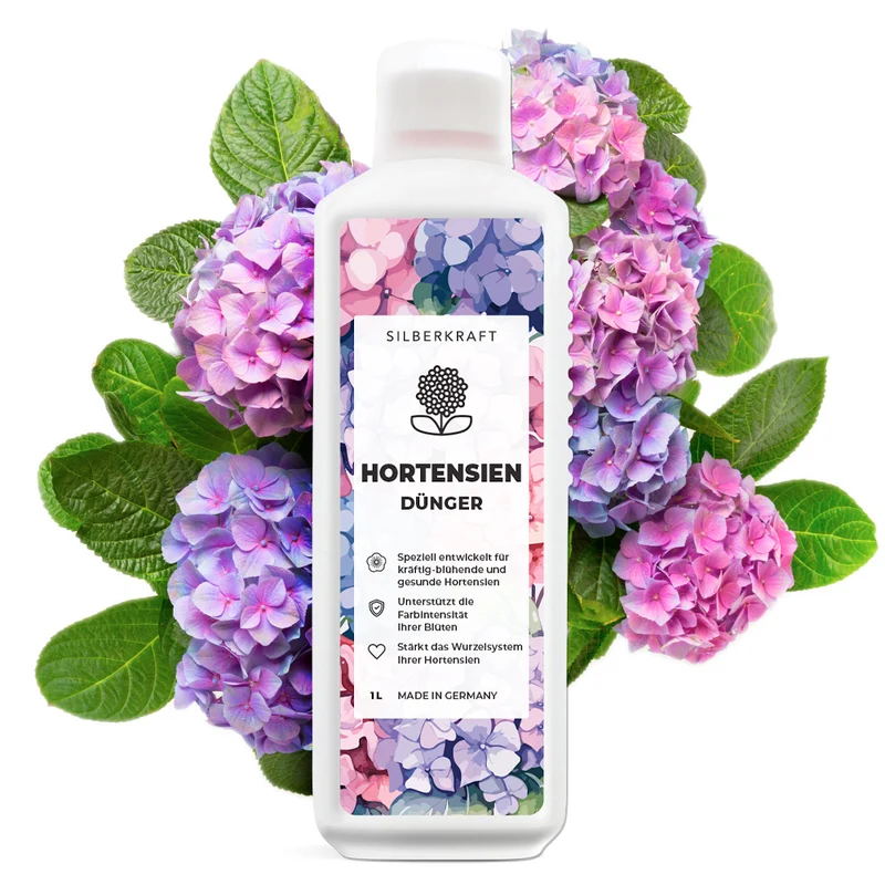 Hortensien Dünger - Mineralischer NPK Flüssigdünger mit Stickstoff - Dünger für Hortensien - Hydrangea macrophylla Dünger