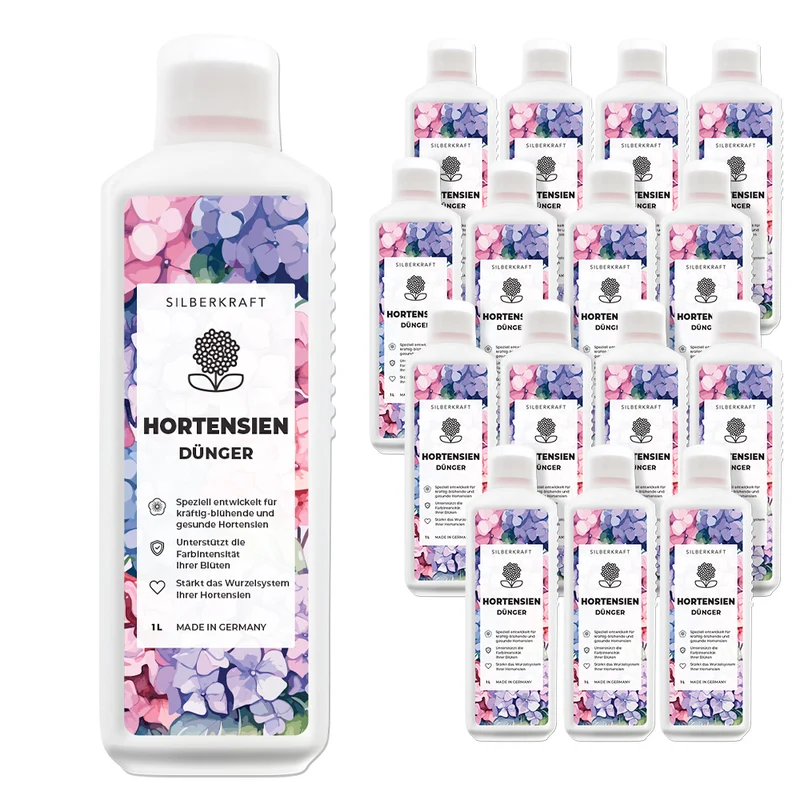 Hortensien Dünger - Mineralischer NPK Flüssigdünger mit Stickstoff - Dünger für Hortensien - Hydrangea macrophylla Dünger