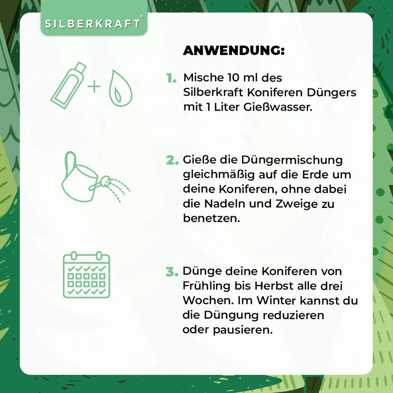 Koniferen Dünger - Mineralischer NPK Flüssigdünger mit Stickstoff - Dünger für Koniferen - Thuja düngen