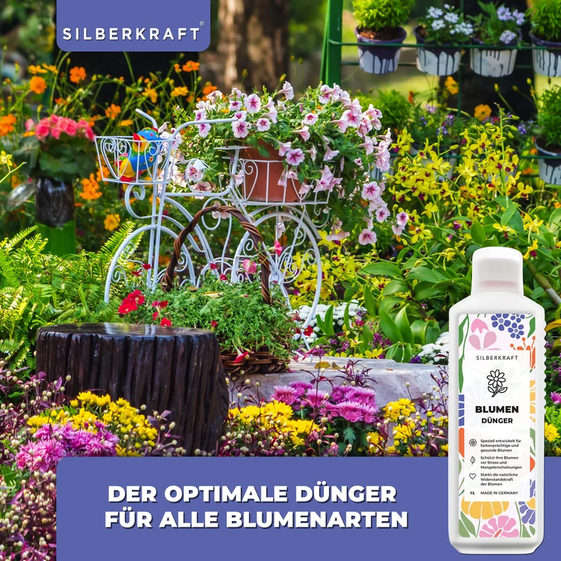 Blumendünger - Mineralischer NPK Flüssigdünger mit Stickstoff - Dünger für Blumen - Blumen Flüssigdünger
