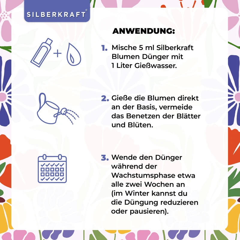 Blumendünger - Mineralischer NPK Flüssigdünger mit Stickstoff - Dünger für Blumen - Blumen Flüssigdünger