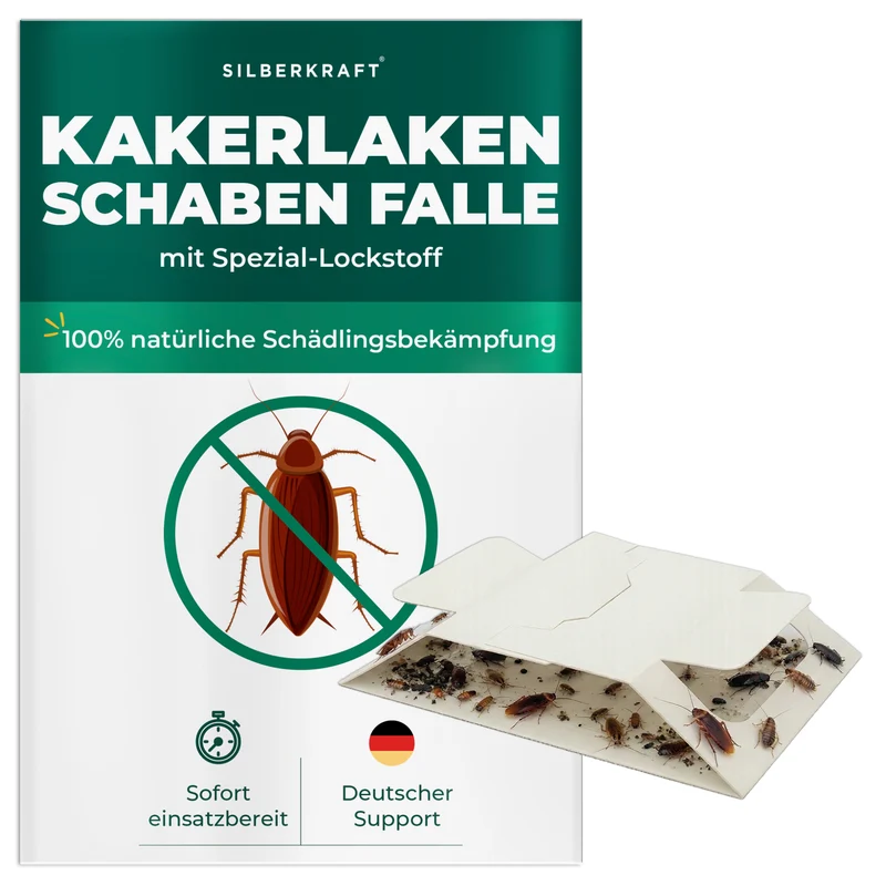 Kakerlaken/Schaben Falle – Universal-Klebefalle mit Lockstoff