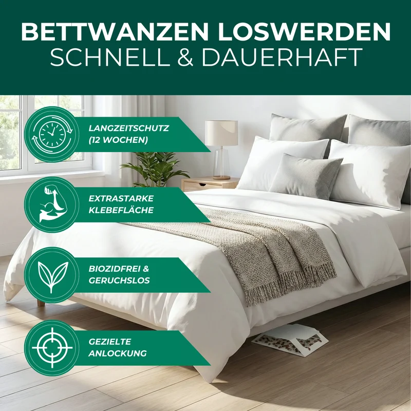 Bettwanzenfalle – Universal-Klebefalle mit Lockstoff