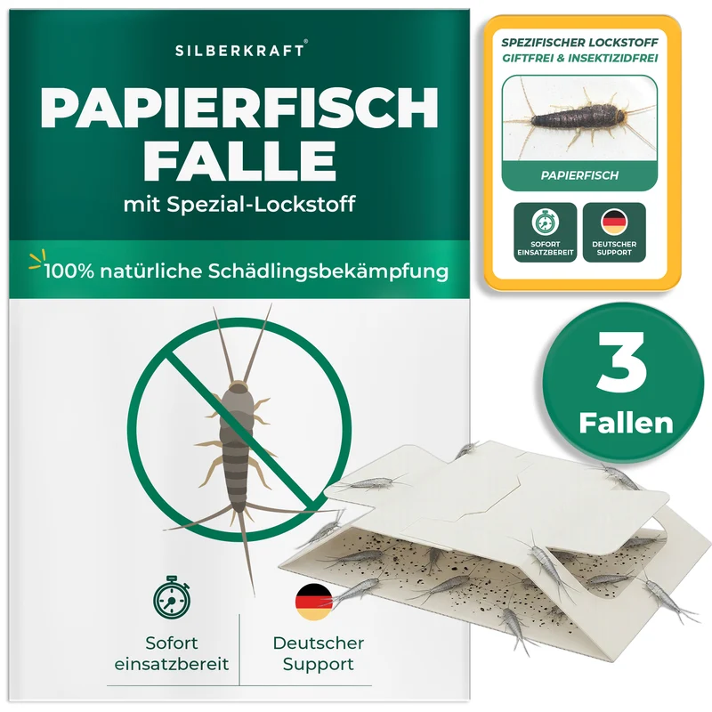 Papierfischfalle – Universal-Klebefalle mit Lockstoff