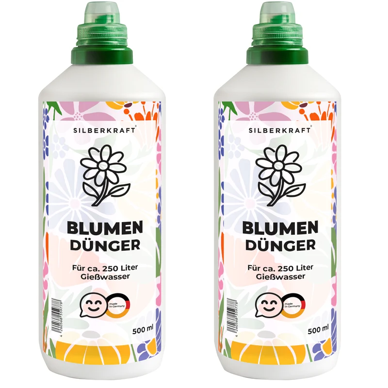 Blumendünger – Mineralischer NPK Flüssigdünger mit Stickstoff – Dünger für Blühpflanzen & Gartenblumen – Universeller Blühpflanzen-Dünger