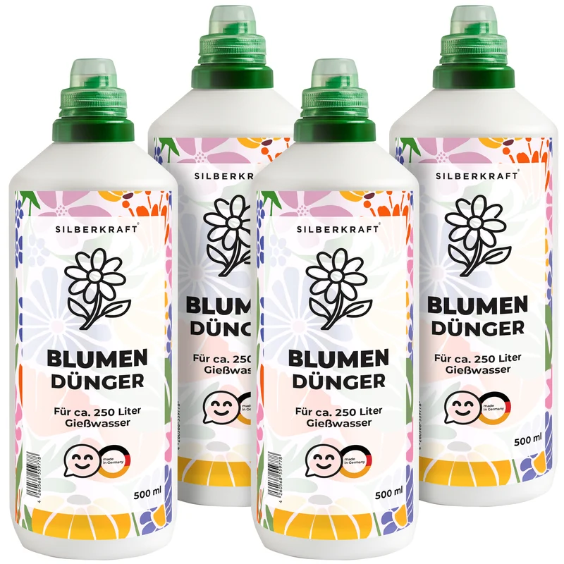 Blumendünger – Mineralischer NPK Flüssigdünger mit Stickstoff – Dünger für Blühpflanzen & Gartenblumen – Universeller Blühpflanzen-Dünger