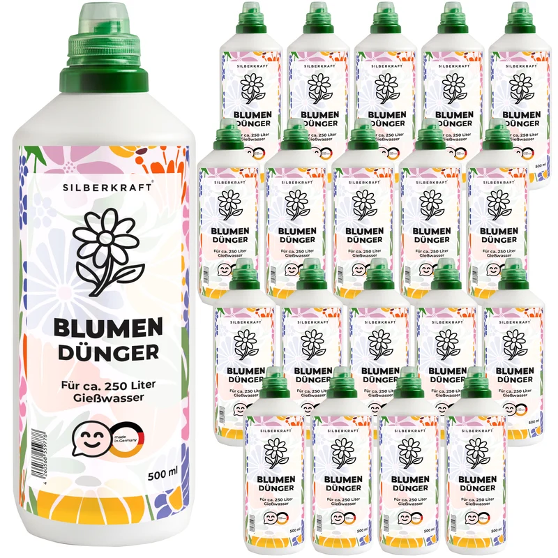 Blumendünger – Mineralischer NPK Flüssigdünger mit Stickstoff – Dünger für Blühpflanzen & Gartenblumen – Universeller Blühpflanzen-Dünger