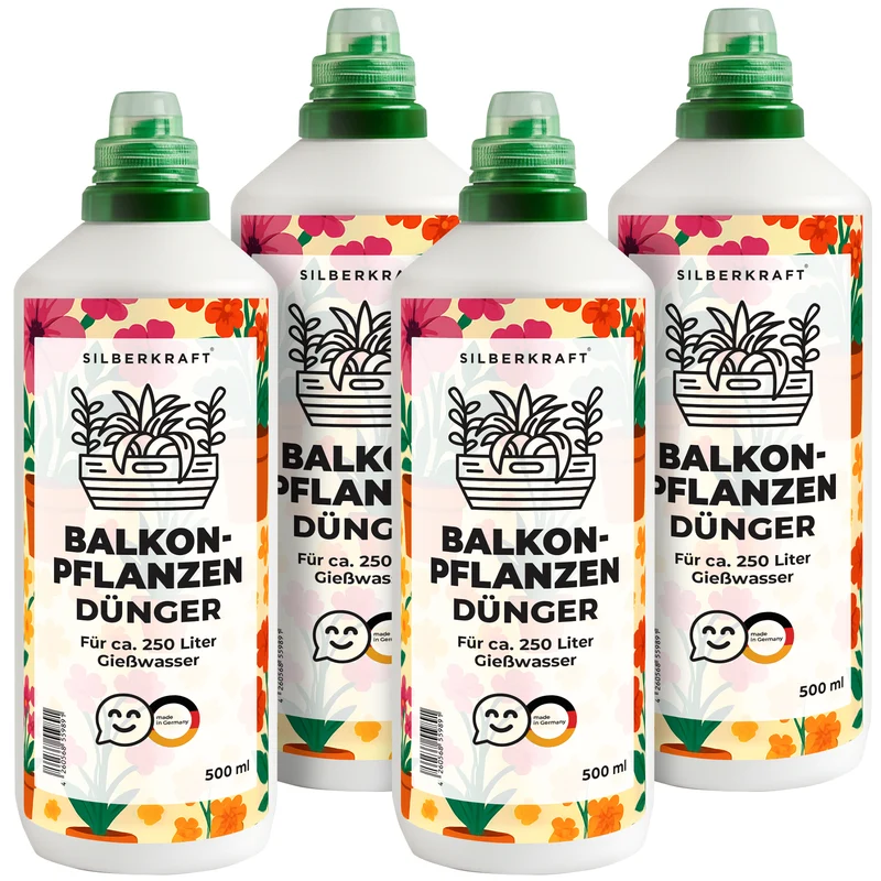 Balkonpflanzendünger – Mineralischer NPK Flüssigdünger mit Stickstoff – Dünger für Balkonpflanzen – Blumenkasten- & Kübelpflanzen-Dünger