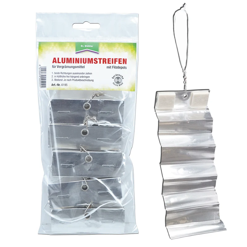 Ferox-Protect Aluminiumstreifen mit Filzdepots - als Trägermaterial für das Wildschweinabweiser Spray