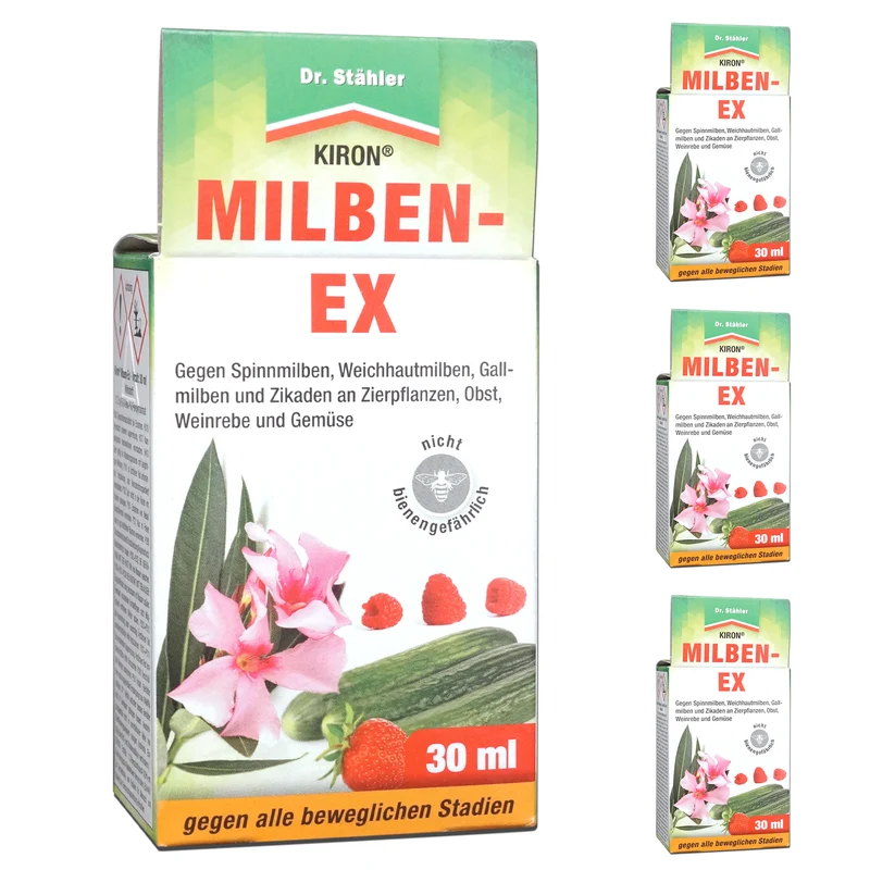 Kiron Milben-Ex: Effektive Bekämpfung von Spinnmilben und Schädlingen an Obst, Gemüse und Zierpflanzen