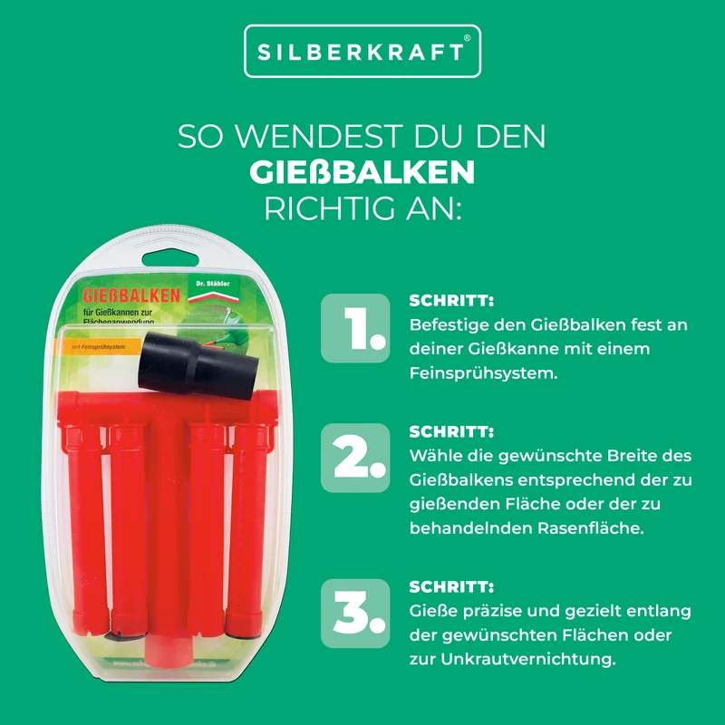 Gießbalken für präzises Gießen und Unkrautvernichtung im Garten