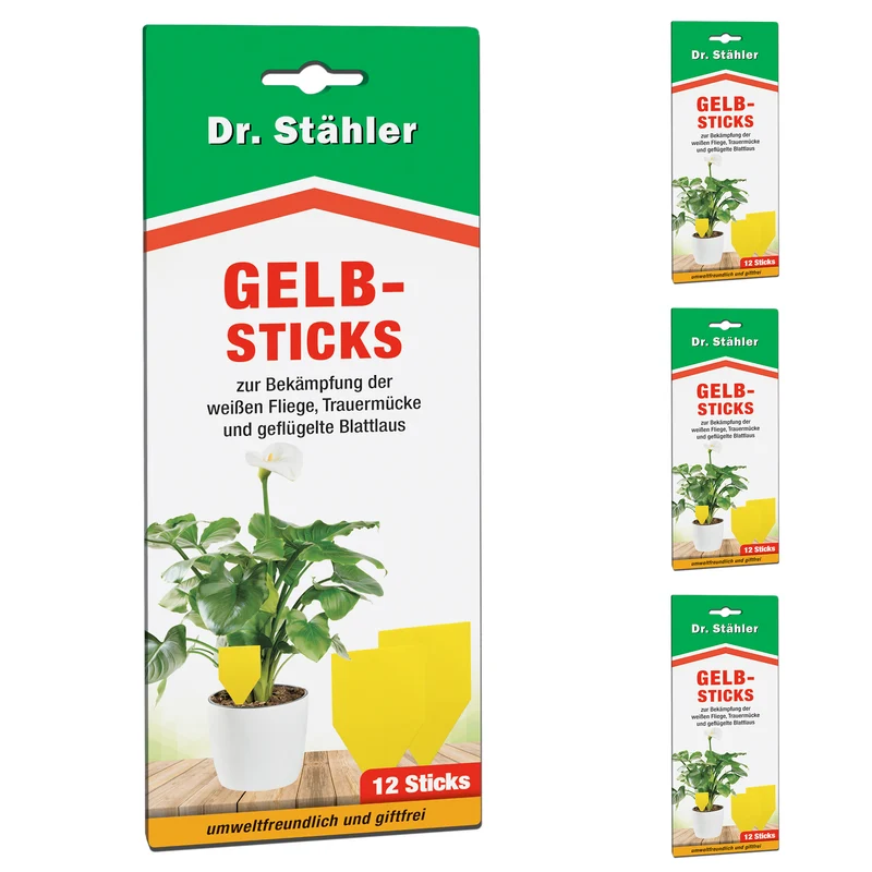 Effektive Gelbsticks zur Bekämpfung fliegender Insekten wie die weiße Fliege, Trauermücke & Blattlaus