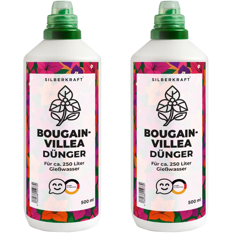 Bougainvilleadünger – Mineralischer NPK Flüssigdünger mit Stickstoff – Dünger für Bougainvillea – Mediterrane Kletterpflanzen-Dünger“ Wichtige Keywords: Bougainvillea Dünger, Drillingsblume Dünger