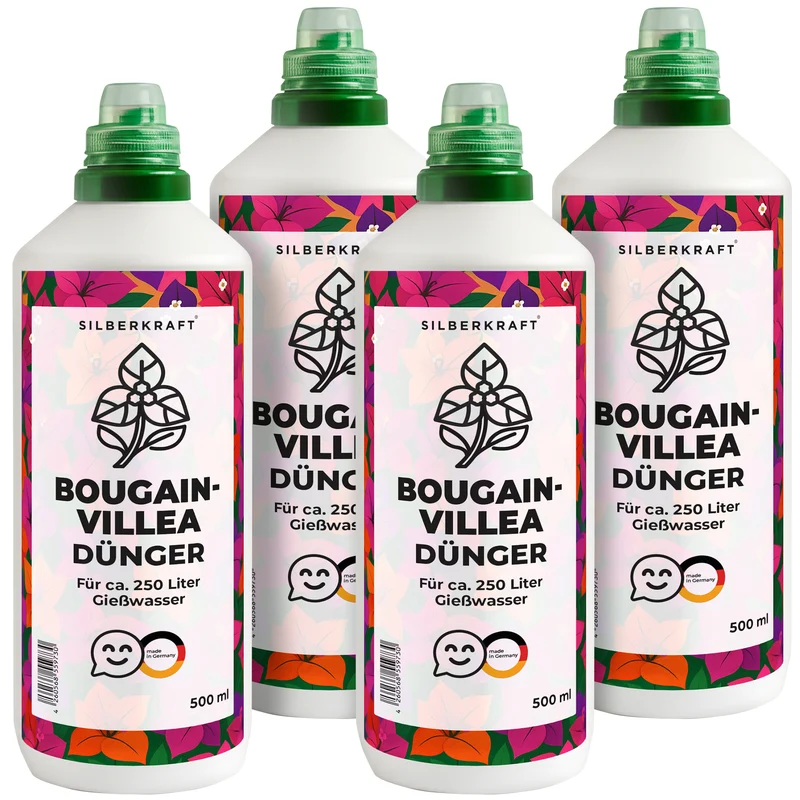 Bougainvilleadünger – Mineralischer NPK Flüssigdünger mit Stickstoff – Dünger für Bougainvillea – Mediterrane Kletterpflanzen-Dünger“ Wichtige Keywords: Bougainvillea Dünger, Drillingsblume Dünger