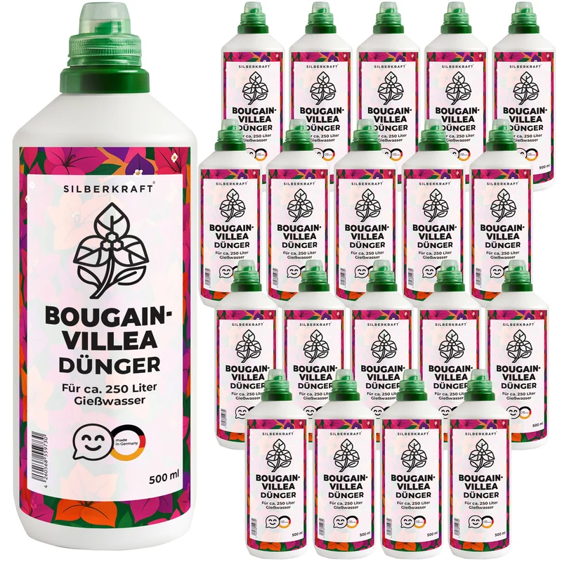 Bougainvilleadünger – Mineralischer NPK Flüssigdünger mit Stickstoff – Dünger für Bougainvillea – Mediterrane Kletterpflanzen-Dünger“ Wichtige Keywords: Bougainvillea Dünger, Drillingsblume Dünger