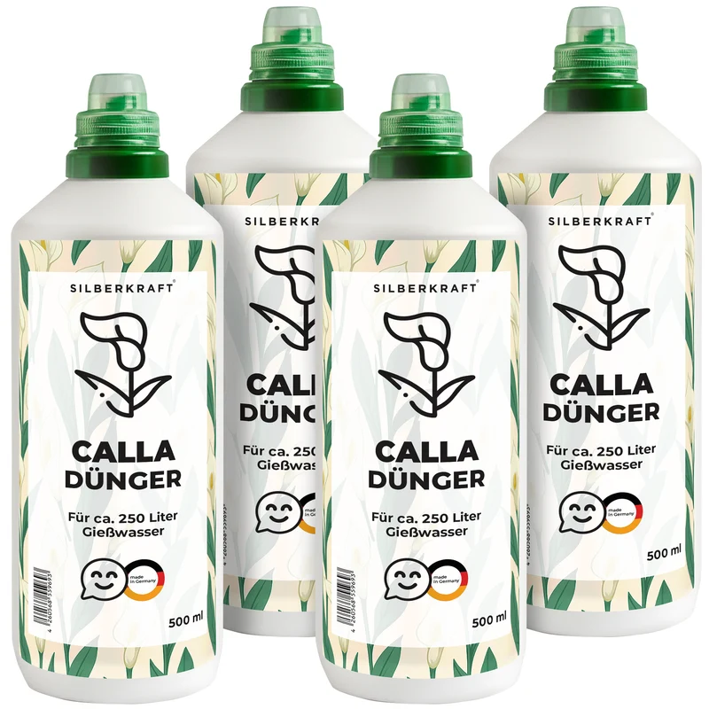 Calladünger – Mineralischer NPK Flüssigdünger mit Stickstoff – Dünger für Calla (Zantedeschia) – Zimmer- & Gartenpflanzen-Dünger