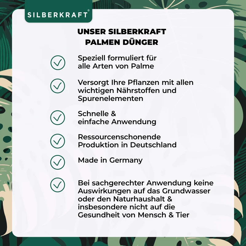 Palmendünger - Mineralischer NPK Flüssigdünger mit Stickstoff - Dünger für Palmen - Yucca Palmen Dünger - Palmen düngen