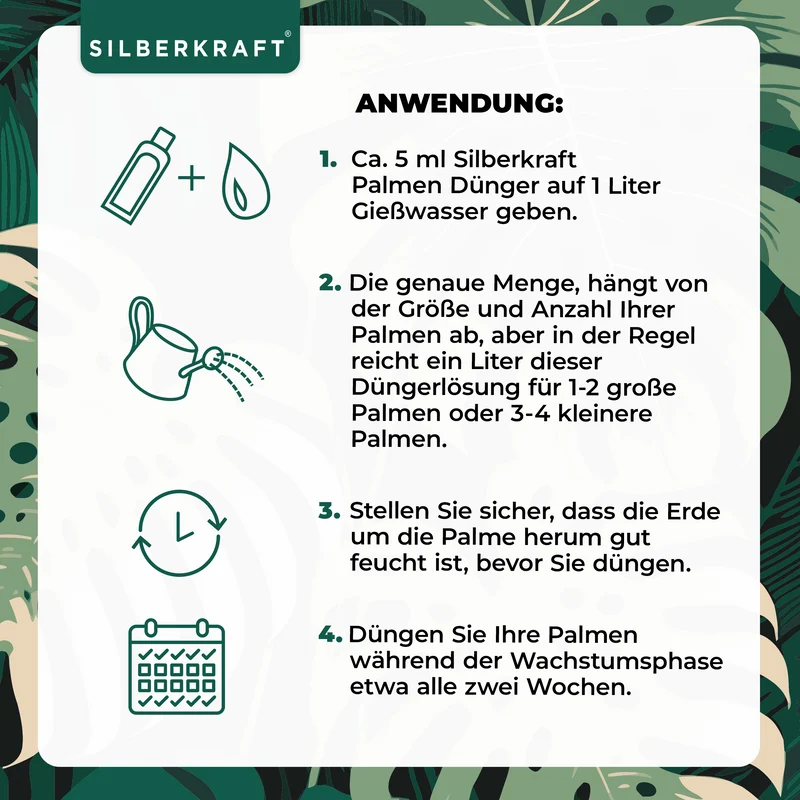 Palmendünger - Mineralischer NPK Flüssigdünger mit Stickstoff - Dünger für Palmen - Yucca Palmen Dünger - Palmen düngen