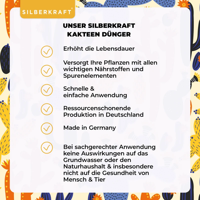 Kakteendünger - Mineralischer NPK Flüssigdünger mit Stickstoff - Dünger für Kakteen und Sukkulenten - Kakteen düngen