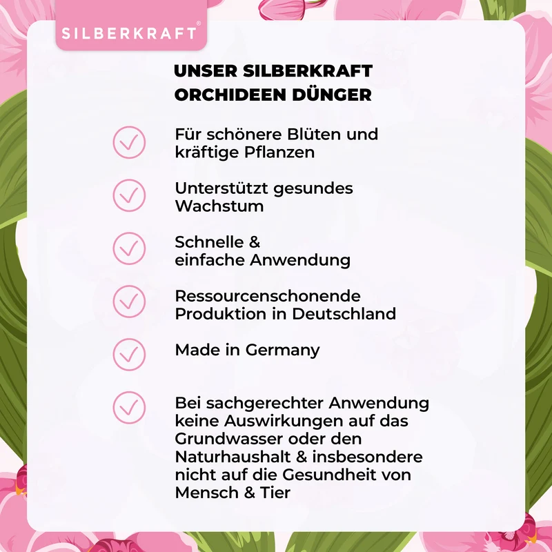 Orchideendünger - Mineralischer NPK Flüssigdünger mit Stickstoff - Dünger für Orchideen - Orchideen düngen