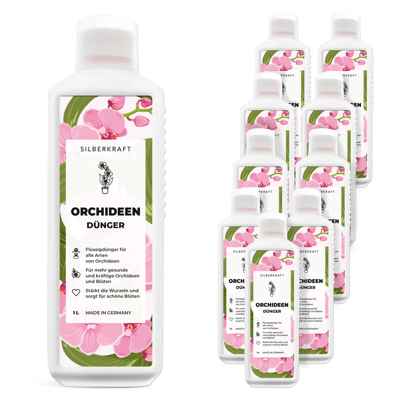 Orchideendünger - Mineralischer NPK Flüssigdünger mit Stickstoff - Dünger für Orchideen - Orchideen düngen