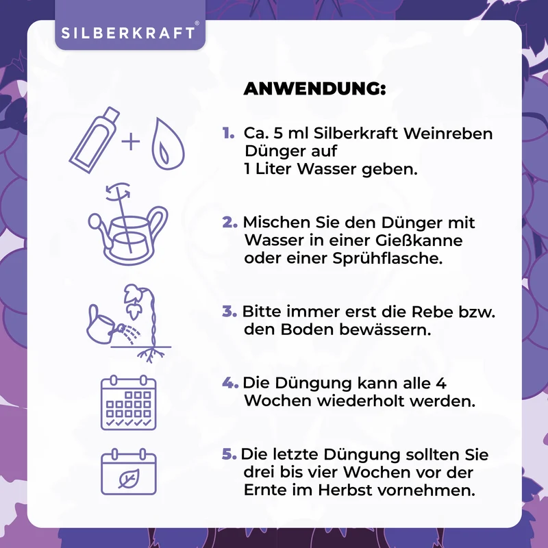 Weinreben Dünger - Mineralischer NPK-Flüssigdünger mit Stickstoff - Dünger für Weinreben - Weinstock Dünger