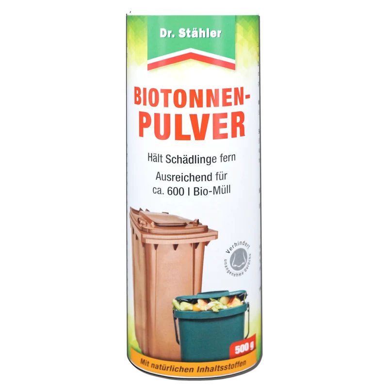 Bio-Tonnenpulver gegen unangenehme Gerüche und Schädlinge