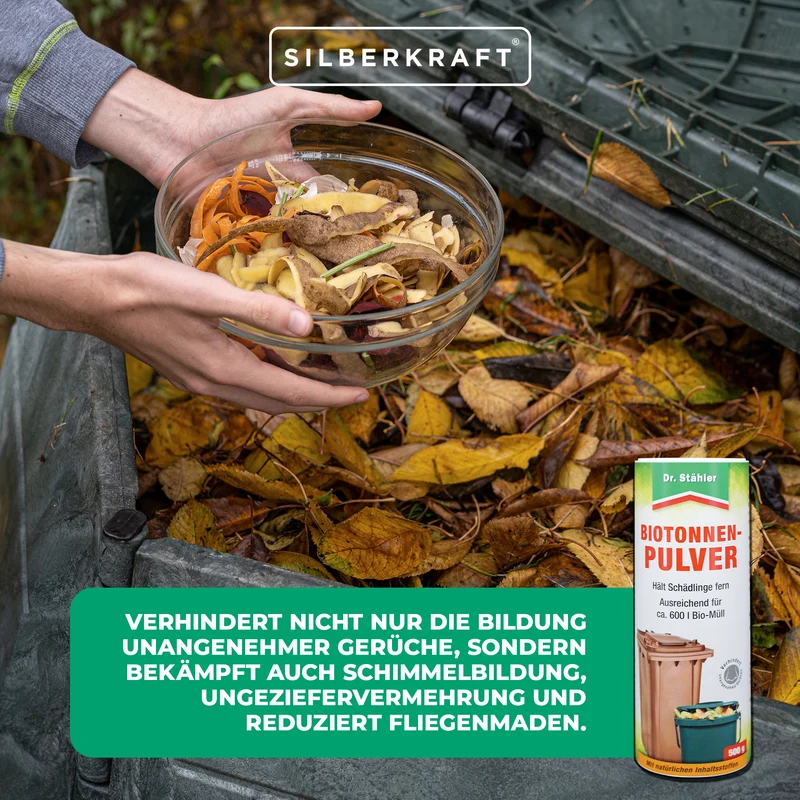 Bio-Tonnenpulver gegen unangenehme Gerüche und Schädlinge