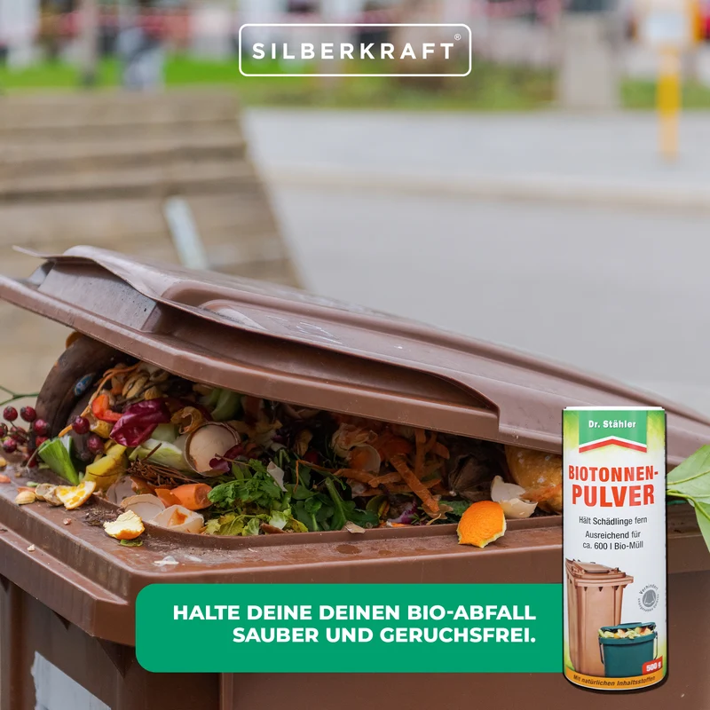 Bio-Tonnenpulver gegen unangenehme Gerüche und Schädlinge