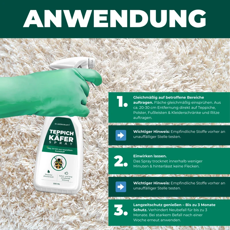 Teppichkäfer Spray - Teppichkäfer vertreiben & loswerden