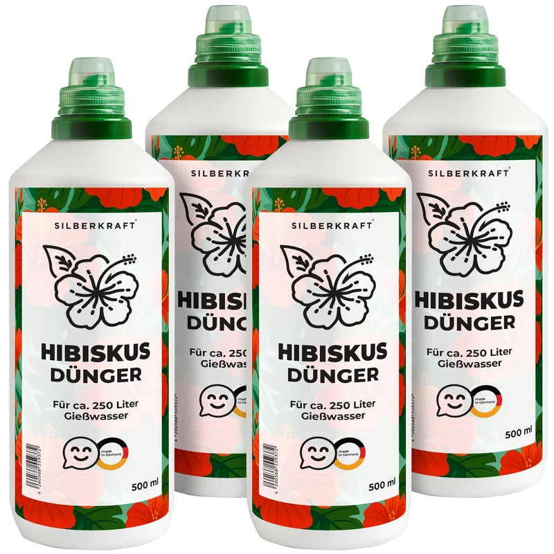 Hibiskusdünger – Mineralischer NPK Flüssigdünger mit Stickstoff – Dünger für Hibiskus – Gartenhibiskus- & Zimmerhibiskus-Dünger