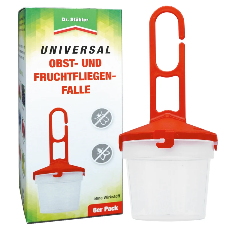 Universal Obst- und Fruchtfliegenfalle - Zum Befüllen mit einem Lockstoff gegen Fruchtfliegen