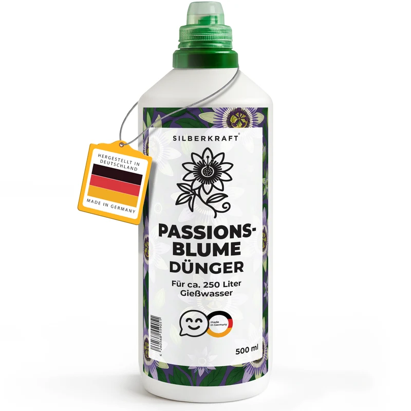 Passionsblumendünger – Mineralischer NPK Flüssigdünger mit Stickstoff – Dünger für Passionsblumen (Passiflora) – Kletterpflanzen-Dünger