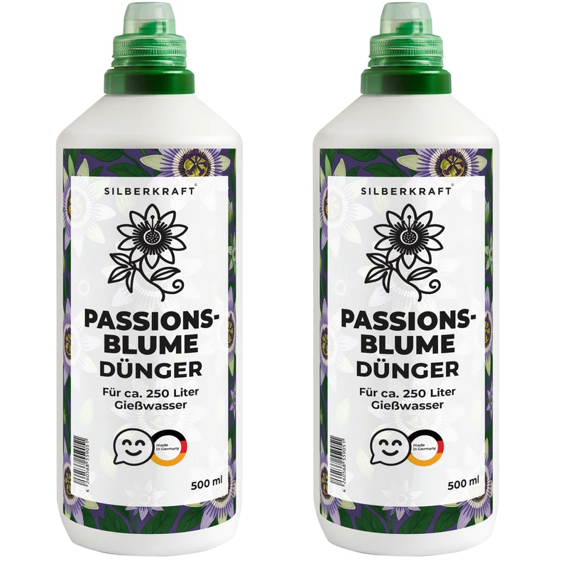 Passionsblumendünger – Mineralischer NPK Flüssigdünger mit Stickstoff – Dünger für Passionsblumen (Passiflora) – Kletterpflanzen-Dünger
