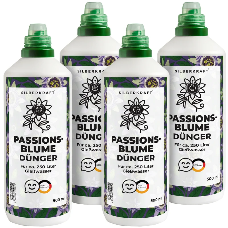 Passionsblumendünger – Mineralischer NPK Flüssigdünger mit Stickstoff – Dünger für Passionsblumen (Passiflora) – Kletterpflanzen-Dünger