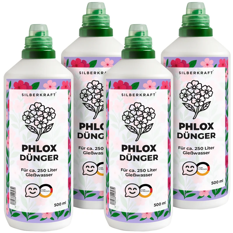 Phloxdünger – Mineralischer NPK Flüssigdünger mit Stickstoff – Dünger für Phlox – Stauden- & Gartenblumen-Dünger