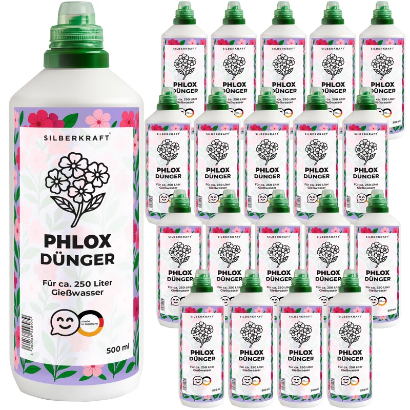 Phloxdünger – Mineralischer NPK Flüssigdünger mit Stickstoff – Dünger für Phlox – Stauden- & Gartenblumen-Dünger