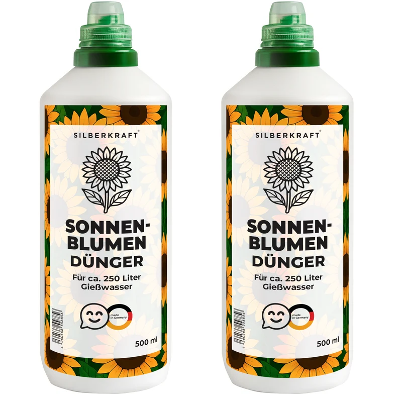Sonnenblumendünger – Mineralischer NPK Flüssigdünger mit Stickstoff – Dünger für Sonnenblumen – Blühpflanzen-Dünger
