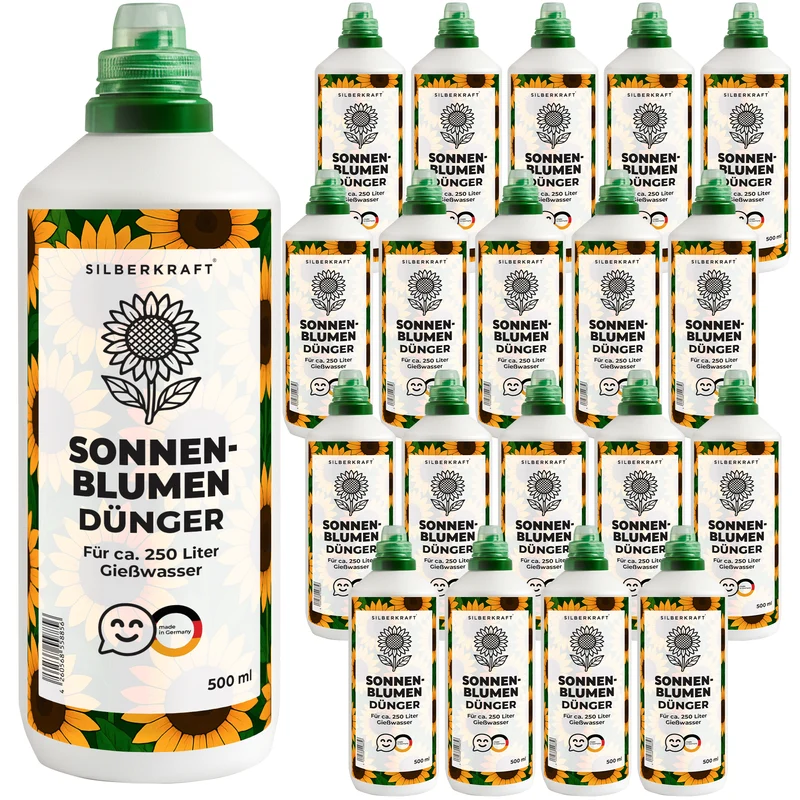 Sonnenblumendünger – Mineralischer NPK Flüssigdünger mit Stickstoff – Dünger für Sonnenblumen – Blühpflanzen-Dünger