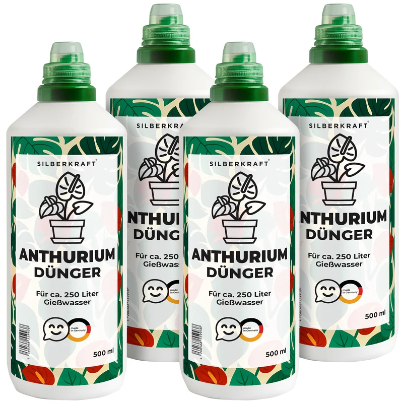 Anthuriumdünger – Mineralischer NPK Flüssigdünger mit Stickstoff – Dünger für Anthurium & Flamingoblumen – Zimmerpflanzen-Dünger