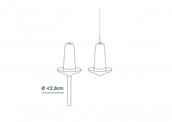 Vogelfutterspender und Vogeltränke - 3-in-1 Set - Multifunktionale Futterstation - 22 cm