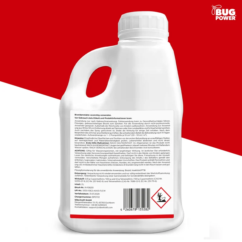 BugPower Spinnen Spray - effektiv gegen Spinnen
