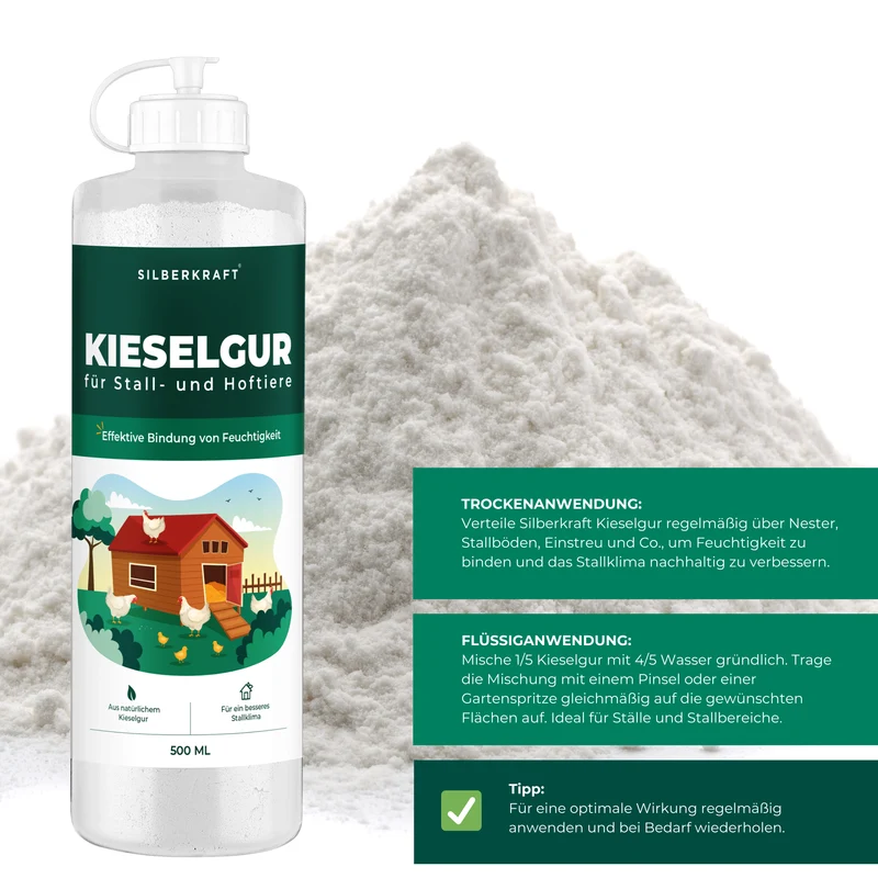 Kieselgur für Hühner & Hoftiere