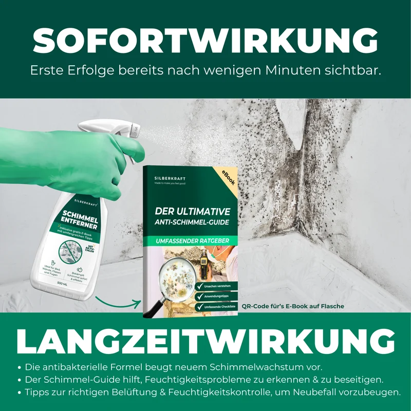 Schimmelentferner / Schimmelspray mit E-Book - Gegen Schimmel & Stockflecken