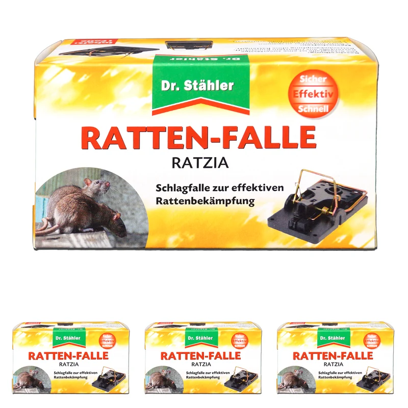 Rattenfalle Ratzia: Schlagfalle zur effektiven Rattenbekämpfung im Innen- und Außenbereich