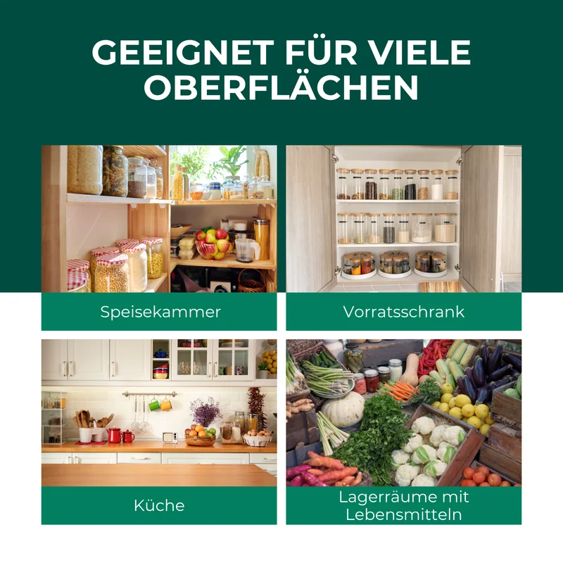 Lebensmittelmottenfallen, Pheromon-Leimfallen zur Befallsüberwachung von Lebensmittelmotten in Küche & Vorratsräumen inkl. E-Book