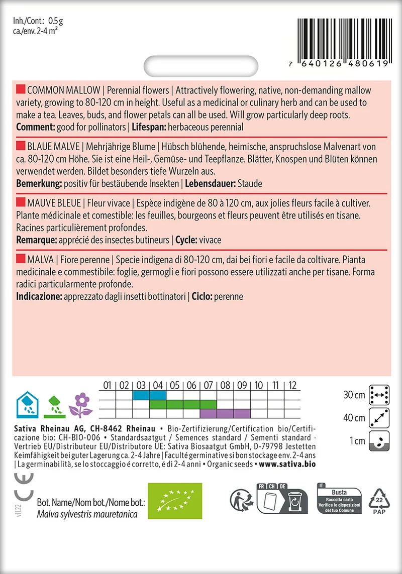 BIO Saatgut Blaue Malve