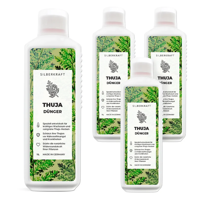Thuja Dünger - Mineralischer NPK Flüssigdünger mit Stickstoff - Dünger für Thuja-Hecken - Koniferen Dünger