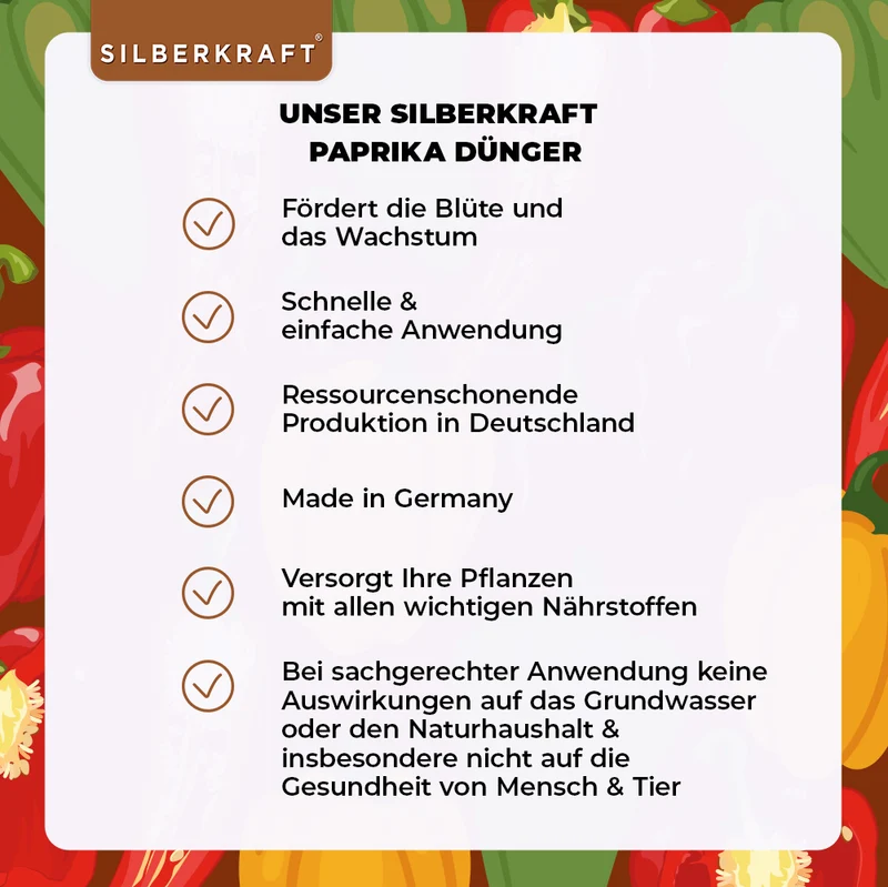 Paprika Dünger - Mineralischer NPK Flüssigdünger mit Stickstoff - Dünger für Paprika - Tomatendünger
