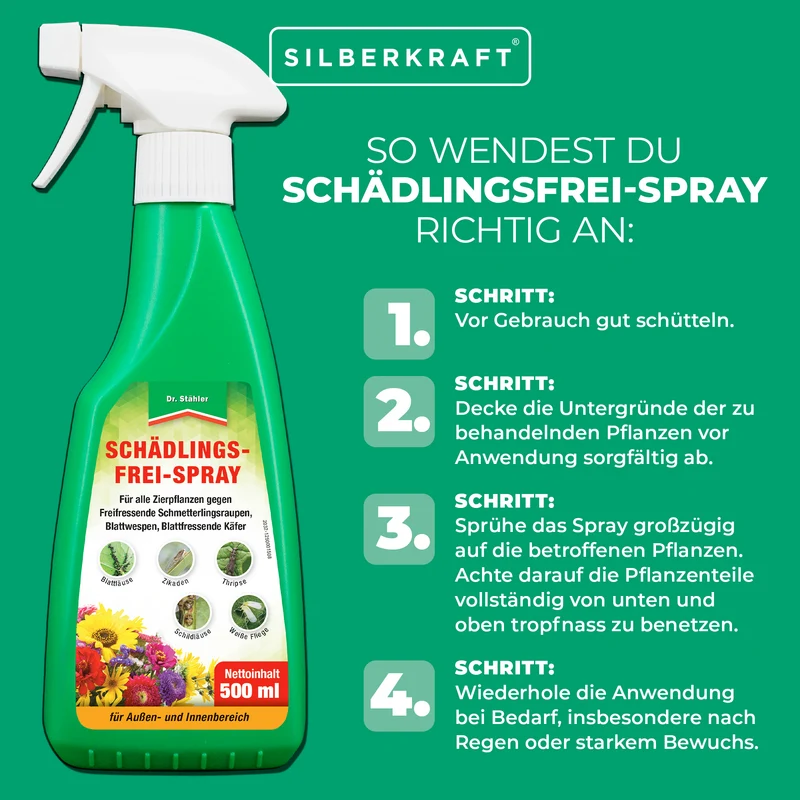 Schädlingsfrei-Spray gegen Milben und Blattläuse für eine geschützte Pflanzenumgebung